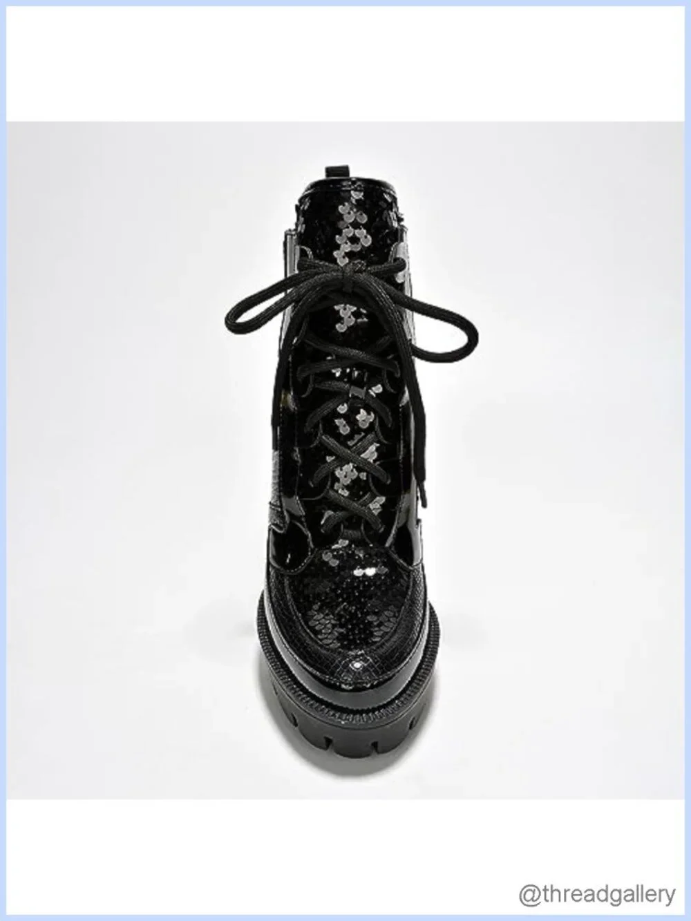Sparkly Sequin Platform Chelsea Boots - Chunky Block Heel Ankle Boots
